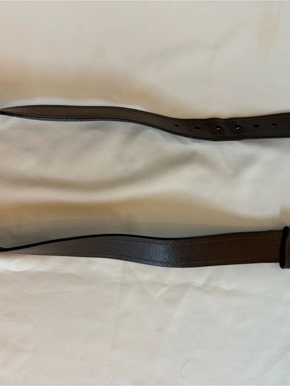 Dickies Dark Brown Leather Belt with Branded Keeper Sz 40”